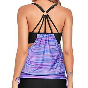 Holipick M Tankini Swimsuit Top Purple